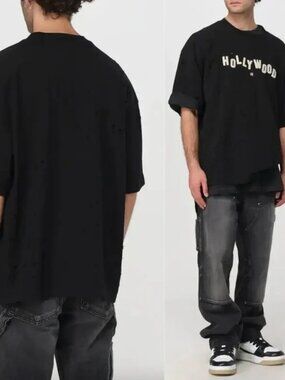 AMIRI Black 'Hollywood' Shotgun T-shirt NWT